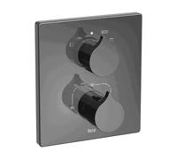 Grifo Termostático Empotrable para Ducha Titanio Insignia Negro Roca - Sin cuerpo empotrable