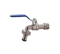 Grifos de exterior Grifo de palanca jardín 1/2 ''X 16mm 3/4'', grifo agua for exteriores, mango largo, válvula bola 2 vías y 1 vía, cierre con conector for tanque IBC(ML-02A)