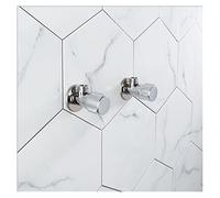 Grifos de lavabo, Válvula de triángulo latón control agua esquina oro del grifo 1/2 * Válvulas ángulo cromo(Two pcs chome)