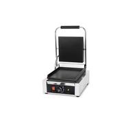 Grill de contacto profesional 2200W - Placas lisas 230 x 340 mm - Temperatura ajustable 0 a 300 °C - Bandeja de recuperación de acero inoxidable - Estructura de acero inoxidable - 230 V monofásico
