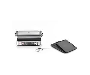 Grill multifunciones - BRAUN - Multi Grill 9 Pro - 2200 W - 3 posiciones de calor - Negro / Acero - Nuevo