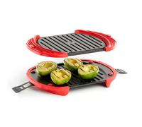 Grill para microondas 27 x 21 cm, rojo, silicio, Lékué