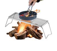 Grill Rack, plegable Cooking Grid Tool, Portable Fire Pit Griddle for Outdoor BBQ, Yard Gathering, Backpacking, Fishing, Roasting Vegetables, Mushrooms, Chicken, Meat, Medium and Large