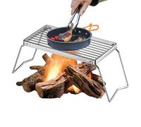 Grill Rack, plegable Cooking Grid Tool, Portable Fire Pit Griddle for Outdoor BBQ, Yard Gathering, Backpacking, Fishing, Roasting Vegetables, Mushrooms, Chicken, Meat, Medium and Large