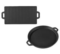 GRILLMEISTER Plancha / sartén grill de hierro fundido