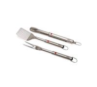 Joseph Joseph – Set GrillOut 3 piezas para barbacoa con mango retráctil: pinzas, espátula y tenedor