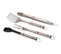 GrillOut™ Joseph Joseph, set 4 piezas BBQ con estuche, espátula, pinzas, tenedor y pincel, acero inoxidable.
