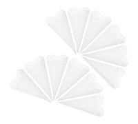 GRIRIW 50 Conos de Papel Blanco para Boda con Diseño Floral Hueco Elegante, Ligeros y Perfectos para Lanzar Confeti en Decoraciones de Fiesta al Aire Libre