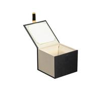 GRIRIW Caja Decorativa de Almacenaje para Infusiones y Pequeños Objetos de Cerámica, Diseño Elegante en Tela Negra, Protección y Almacenamiento para Ocasiones Obsequios