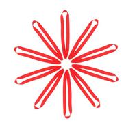 GRIRIW Cintas para Premios de Poliéster Rojo 15 Unidades Diseño Elegante y Sujeción Segura para Eventos Deportivos y Fiestas de Competición