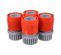GRIRIW Conector Rápido 1/2 Pulgadas para PP 4 Piezas Manguera de Jardín | Válvula de Cierre Integrada, Canal Interno sin Obstrucciones, Conexión y Desconexión Ágiles