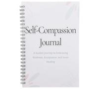 GRIRIW Diario de Autocompasión, Diario de Gratitud Crecimiento Personal, Blanco, Portátil, con Indicaciones Guiadas, Papel y Metal, Mindfulness y Reflexión para Mujeres Adultas