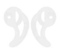 GRIRIW Molde de Silicona para Auriculares Tubo Acústico, Repuesto Cómodo y Seguro para Oreja Forma de Aleta, Adecuado para Ejercicio Vigoroso, 1 Par Blanco