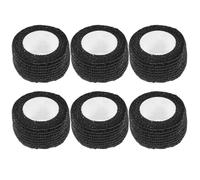 GRIRIW Protector para Patas de Sillas y Muebles Negro, Cinta Antideslizante y Durable de Tela No Tejida y Spandex, 6 Rollos para Reducir Fricción y Proteger Suelos