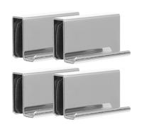 GRIRIW Tiradores de Clip de Acero Laminado en Frío para Puertas de Vidrio y Acrílico 4 Piezas Compatibles Puertas de 4-6mm Color Aleatorio para Vitrinas Adecuado para