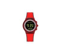 (Gris rojo) Reloj musulmán Azan para la oración con brújula Qibla, alarma Adhan Hijri islámico Al Harameen