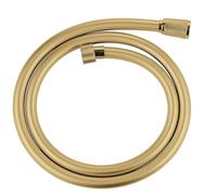 GROE Silverflex - Manguera de ducha (1,25 m, resistente al calor, sistema anti-torsión, conexión universal G 1/2" x 1/2"), Oro, 28362GL1
