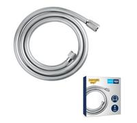 GROE Vitalioflex Trend - Manguera de ducha (1.5m, resistente al calor, sistema anti-torsión, conexión universal, instalación QuickFix), cromo, 28741002