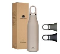 Groenenberg Botella de acero inoxidable 500 ml o 750 ml | 100% a prueba de fugas | Termo apto para ácido carbónico | Botella isotérmica deportiva