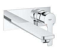 GROHE Grifo de lavabo empotrado Lineare 23444001 – 2 orificios, proyección 207 mm, StarLight Chrome