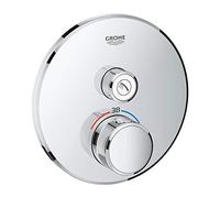 Grohe 29118000 Grohtherm Smartcontrol Termostato con Un Chorro Regulable, Cromo, Redondo