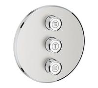 GROHE Placa Grohtherm SmartControl 29122DC0 con triple llave de paso Supersteel