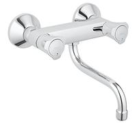 GROHE Grifo de pared para fregadero Costa – giratorio, proyección 200 mm – Cromo 31187001