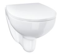 Grohe Bau Ceramic taza de inodoro con asiento de cierre suave suspendido sin reborde blanco 39899000