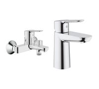 GROHE BauEdge - Grifo de baño con interruptor automático para bañera y ducha + Grifo de baño tamaño S , Cromo