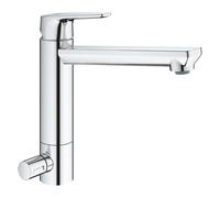 Grohe BauEdge - Grifo de fregadero con válvula de desagüe, cromo 31696000