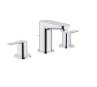 Grohe BauEdge - Grifo de lavabo, 3 orificios, con desagüe, cromo 20197000