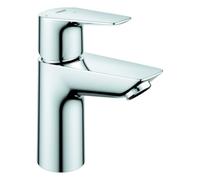 Grohe BauEdge Mezclador monomando de lavabo, tamaño S, 95 mm de proyección, juego de desagüe push-open, EcoMode, 23899001