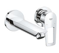 Grohe BauLoop - Grifo empotrado de lavabo, con cuerpo de montaje, 2 orificios, cromo 20289001