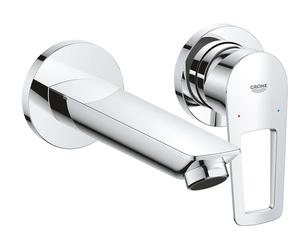 Grohe BauLoop - Grifo empotrado de lavabo, con cuerpo de montaje, 2 orificios, cromo 20289001