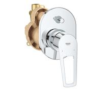 Grohe BauLoop - Grifo empotrado para 2 aparatos, con cuerpo de montaje, cromo 29041001