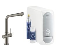 Grohe Blue grifo de cocina con filtro de pie Brushed Hard Graphite 31454AL1