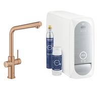 Grohe Blue grifo de cocina con filtro de pie Brushed Warm Sunset 31454DL1