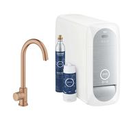 Grohe Blue Home - Grifo de fregadero Mono Connected, con enfriador de agua y filtro, Warm Susnet cepillado 31498DL1