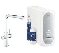 Grohe Blue Home - Grifo monomando de fregadero con sistema de filtración y refrigeración de agua, cromo 31539000