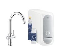 GROHE – Grifo de cocina Grohe Blue 31455001, caño en C, filtro y refrigeración, cromo