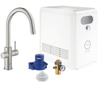 Grohe Blue kit de inicio con grifo de cocina de pie SuperSteel 31325DC2