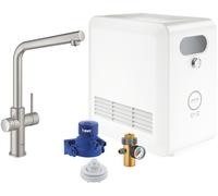 Grohe Blue kit de inicio con grifo de cocina de pie SuperSteel 31347DC3