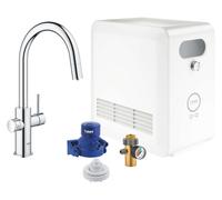 Grohe Blue Professional - Grifo de fregadero con enfriador y filtro, ducha extraíble, cromo 31325002