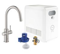 Grohe Blue kit de inicio con grifo de cocina de pie SuperSteel 31325DC2