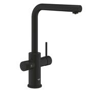 Grohe Blue Pure - Grifo de fregadero Minta con función de filtro y salida extraíble, phantom black 30590KF0