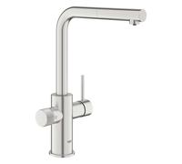 Grohe Blue Pure - Grifo de fregadero Minta con función de filtro y salida extraíble, supersteel 30590DC0