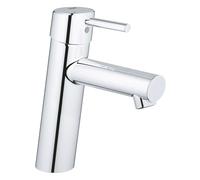 Mezclador monomando de lavabo Grohe Concetto, tamaño M, proyección 133mm, juego de desagüe push-open, cromo, 23932001