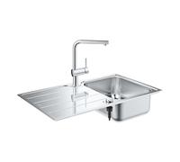 Grohe - Conjunto de fregadero K500 y grifo Minta, acero inoxidable /cromo 31573SD1
