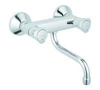 Grohe Costa mezclador bimando para fregadero, proyección 200mm, giratorio, montaje en pared, 31187001