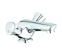 Grohe Costa mezclador monomando de lavabo, proyección de 100 mm, bimando, caño fundido, juego de desagüe, 21390001